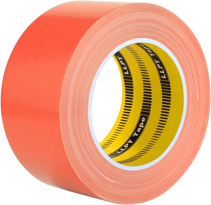 LLPT Duct Tape Premium Grade 2.36 Inches x 108 Feet x 11 Mil Easy Tear Residue Free Strong Adhesive Color Orange (DT250) - Image 1
